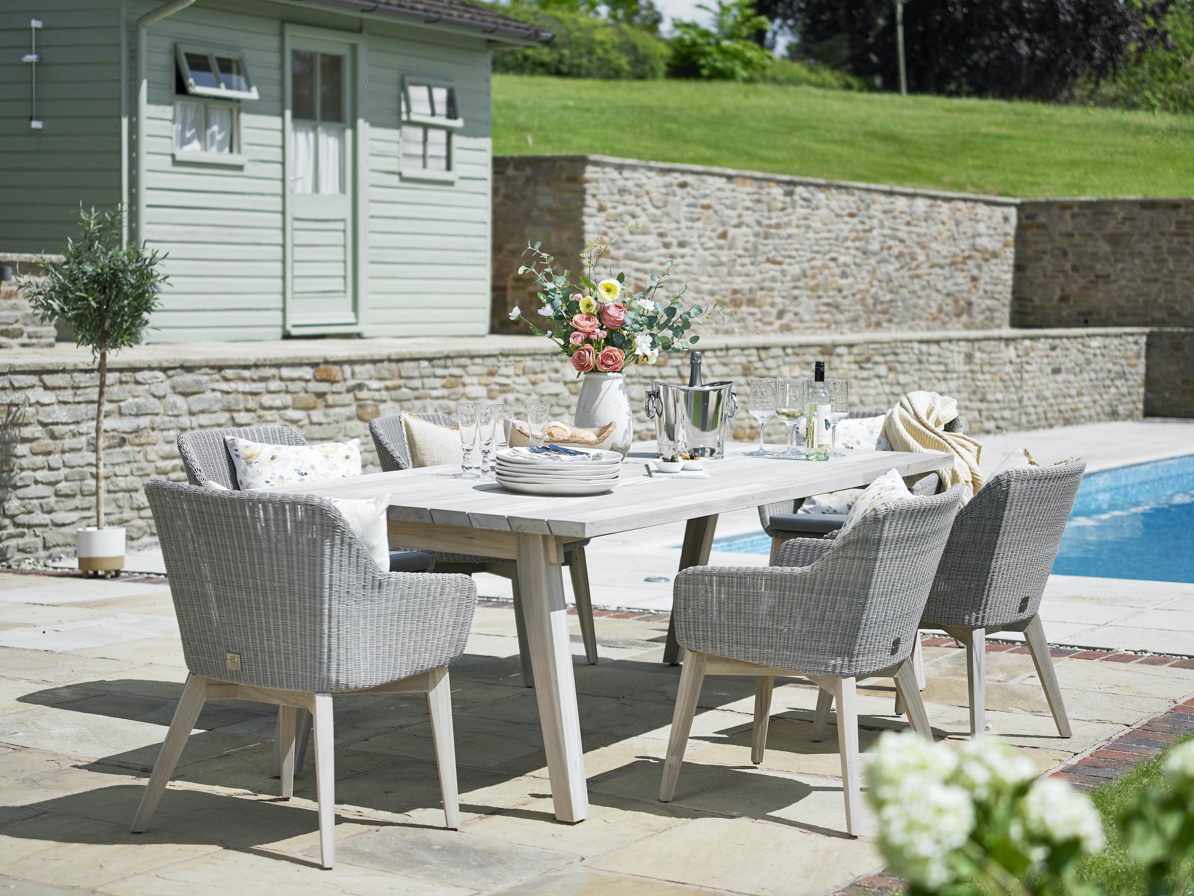 Derby teak table with Avila chairs